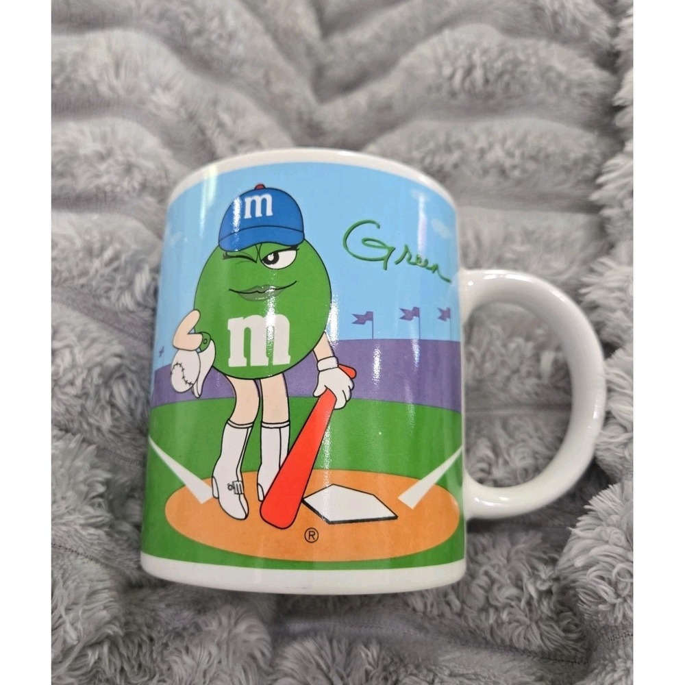 VTG Cup Mug Coffee Tea Mars Galerie M&M Basketball & Baseball Sports EUC!